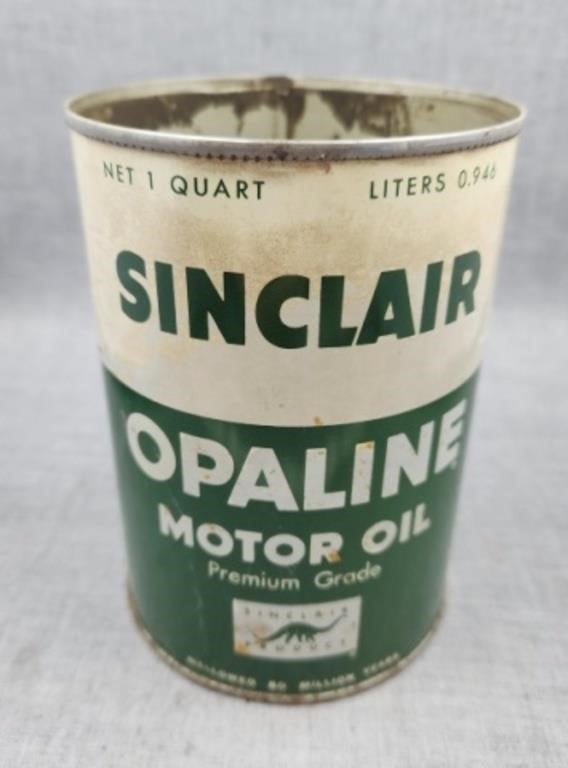 Sinclair 1 qt. Opaline can, Mellowed 80 Million