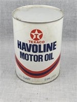Texaco Havoline Motor Oil 1 qt. Full can,