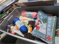 TOTE FULL OF YARN, CHRISTMAS PLACEMATS MISC