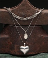 Sterling Silver Chains & Pendants - 13.58g