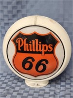 Phillips 66 gas pump globe. 2- 13.5" lenses.