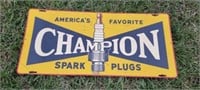 Champion Spark Plugs single sided sign, 26" x 12"