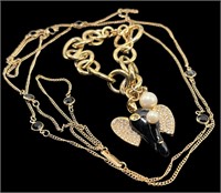 Ann Taylor Elephant Bracelet & Sarah Cov Necklace