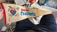 Denver Nuggets pennant 1970's and super bowl Penna