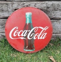 1961 Coca-Cola button sign
