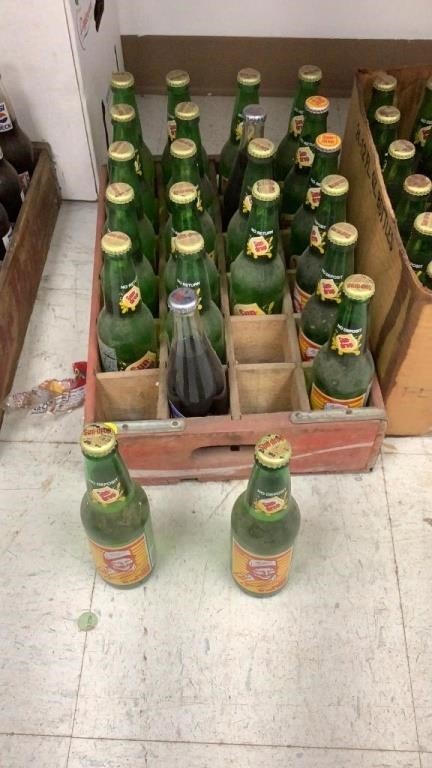 Vintage glass sun drop bottles