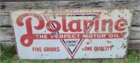 Polarine Motor Oil SSP sign, 28" tall x 60" wide