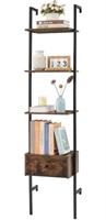 Tajsoon Ladder Shelf, Tall Bookcase with Storage