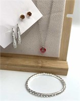 Swarovski Elements necklace bracelet & earrings