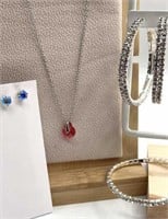 Swarovski Elements necklace bracelet & earrings