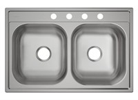 Elkay 33"x22" stainless steel double kitchen sink