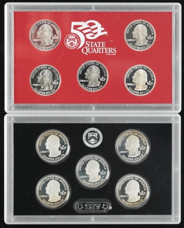 2004, 2011 5-Coin Silver State Quarters Proof Set