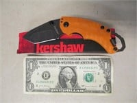 Kershaw Orange w/ Black Blade Folding Knife w/