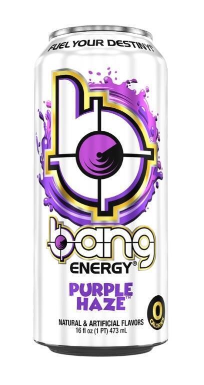 Pack of Bank energy drink, Purle Haze