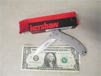 Kershaw 1730SS Silver Folding Knife w/ Box