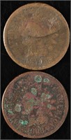 1868, 1879 Indian Head Cents (2)