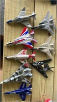Lot of 9 Toy Mark vintage jets
