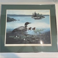 "Loon with Babies" Ltd. Ed. Print 276/850 Signed
