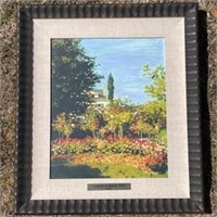 "Garden in Bloom" - Monet Picture in Frame