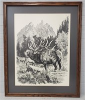 Framed Moose by Bill O'Niell