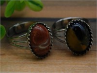 MIXED STONE ADJUSTABLE RINGS ROCK STONE LAPIDARY S
