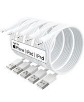 (10') 5-Pack White iPhone Charger