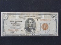 1929 $5 Reserve Bank FR-1850c