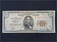 1929 $5 Reserve Bank FR-1850j