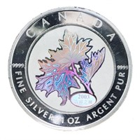 Canada 2003 Fine Pure Silver $5 Maple leaf Good Fo