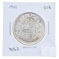 1941 Canada Silver 50 Cents -MS63
