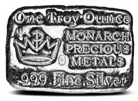 .999 Fine Pure Silver Poured Bar - 1oz. ASW