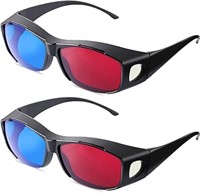 BBTO 2 Pieces 3D Movie Game Glasses 3D Red Blue