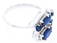 925 Sterling Silver Ring, .90ct Genuine Blue Saphi