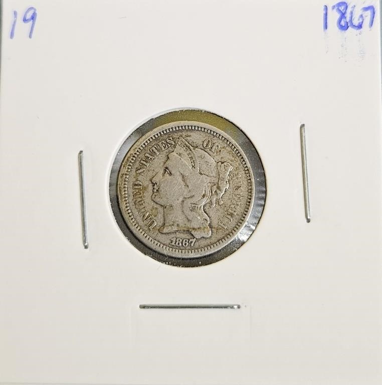 1867 3 Cent Nickel