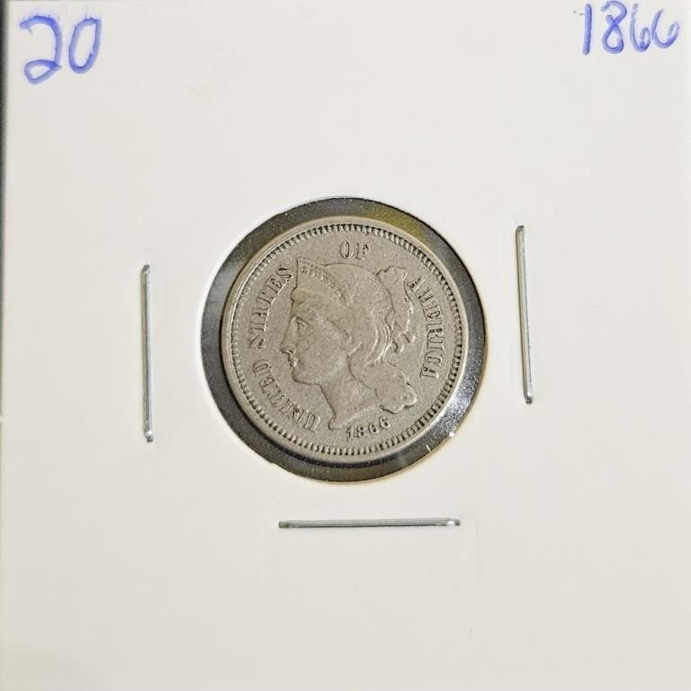 1866 3 Cent Nickel