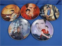 5 Elvis Collector Plates