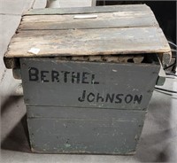 BERTHEL JOHNSON WOODEN CRATE