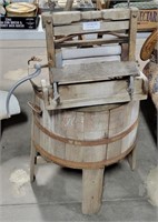 WOODEN PRIMITIVE CLOTHES WASHER AND DRYER