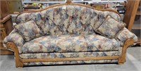 WOOD UPHOLSTERED COUCH