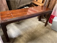 Wood hall table