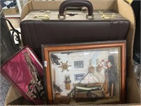 Vintage Briefcases, Boat Shadow Box- Wall