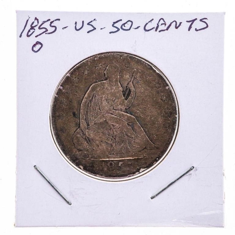 1855 (O) USA Silver 50 Cents