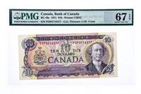 Bank of Canada 1971 $10GEM UNC 67 PMG