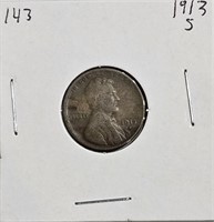 1913 S Lincoln Head Wheat Penny