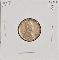 1914 S Lincoln Head Wheat Penny