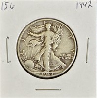 1942 90% Silver Walking Liberty Half Dollar