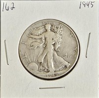 1945 90% Silver Walking Liberty Half Dollar