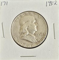 1952 90% Silver Franklin Half Dollar