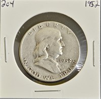 1952 90% Silver Franklin Half Dollar