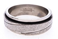 Stainless Steel Brush Finish Band Ring Size 12